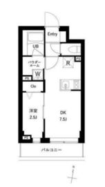 プレセダン千駄木 407 間取り図