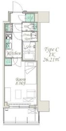 スプランディッド新横浜 1107 間取り図