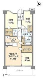 プラウド川崎矢向 4階 間取り図