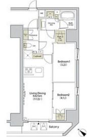 ザ・パークハビオ江古田 607 間取り図