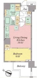 オープンレジデンシア品川 7階 間取り図