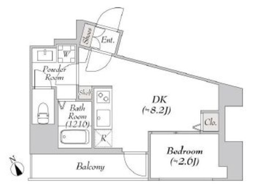 ルミーク根岸 703 間取り図