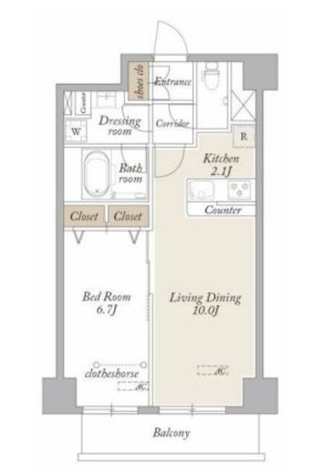グランディアラフィーネ 702 間取り図