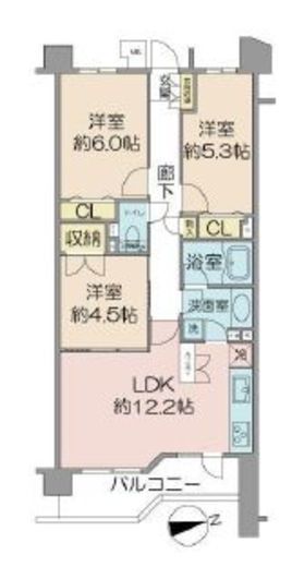 グローリオ中野新江古田 6階 間取り図