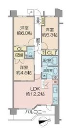 グローリオ中野新江古田 6階 間取り図