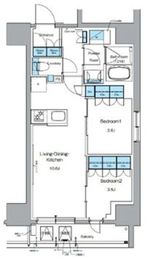 ルフォンプログレ上野御徒町 404 間取り図