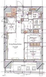 ブランシエスタ浅草蔵前 1407 間取り図