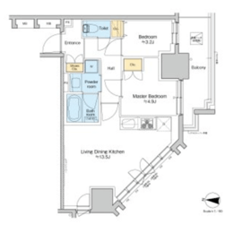 プラウドフラット錦糸町ウエスト 804 間取り図