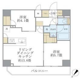 アジールコート町屋 1401 間取り図