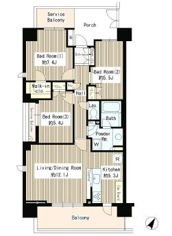クラッサ目黒 309 間取り図