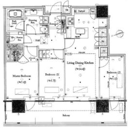 パークコート浜離宮ザ・タワー 30階 間取り図