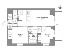 ウエリスアーバン住吉EAST 105 間取り図