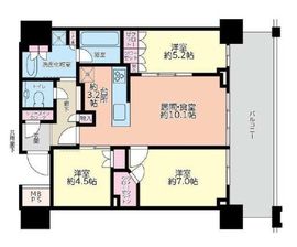 プラウドタワー立川 25階 間取り図