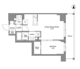 ウエリスアーバン住吉EAST 906 間取り図