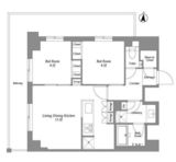 ウエリスアーバン住吉EAST 1001 間取り図