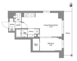 ウエリスアーバン住吉EAST 1004 間取り図