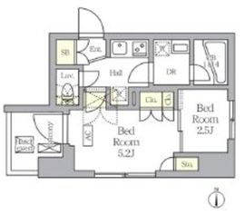 アジールコート王子 604 間取り図