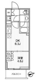 ディームス蔵前Residence 405 間取り図