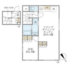 プラティーク清澄庭園 404 間取り図