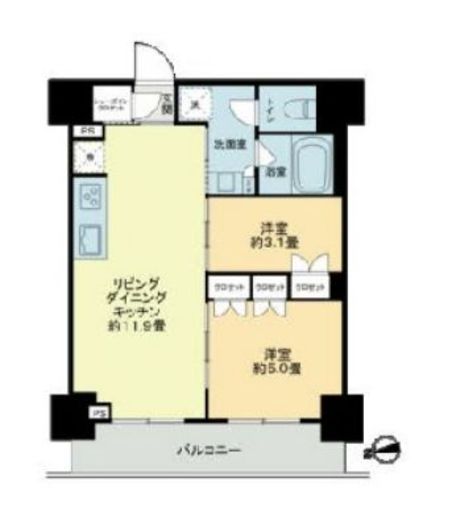 ザ・ライオンズフォーシア鶴見 805 間取り図