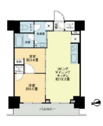 ザ・ライオンズフォーシア鶴見 802 間取り図