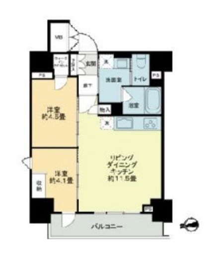 ザ・ライオンズフォーシア鶴見 801 間取り図