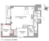 コンフォリア・リヴ平井MUTIO 405 間取り図