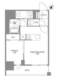 オープンブルーム伊勢佐木町 602 間取り図