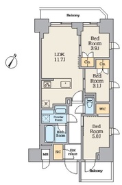Alivis川崎 701 間取り図