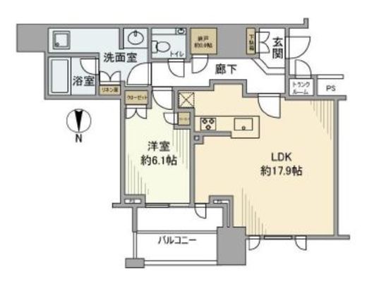 ザ・レジデンス三田 20階 間取り図