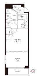 デュオ・スカーラ新宿 3階 間取り図