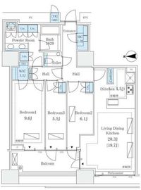 三田ガーデンヒルズ EAST HILL 4階 間取り図