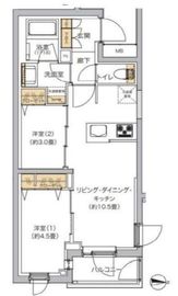 リビオメゾン湯島 404 間取り図