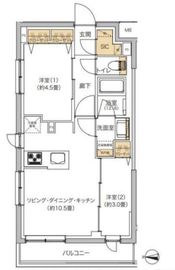 リビオメゾン湯島 401 間取り図