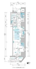 サンウッドフラッツ新宿四谷三丁目 14階 間取り図