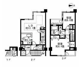 オープンレジデンス高輪台 2階 間取り図