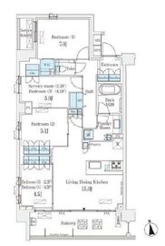 ライトテラス世田谷砧 207 間取り図