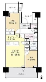 グランドメゾン神楽坂 6階 間取り図