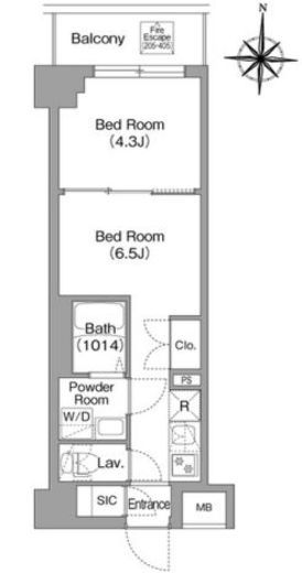 BPRレジデンス大島 103 間取り図