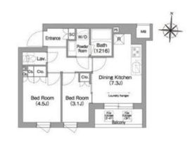 コンフォリア・リヴ南品川 122 間取り図