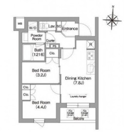 コンフォリア・リヴ南品川 125 間取り図