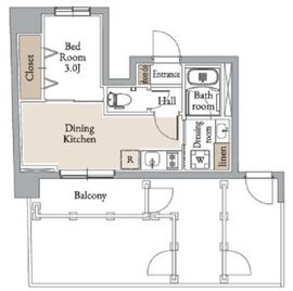 グランカーサ住吉Ⅲ 701 間取り図