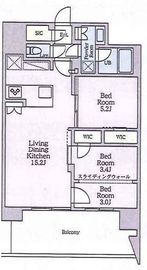 クレストコート東陽町 410 間取り図
