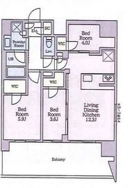 クレストコート東陽町 405 間取り図