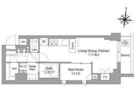 コンフォリア・リヴ大崎 501 間取り図