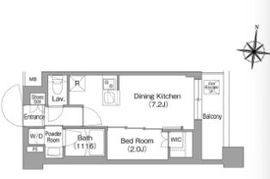 コンフォリア・リヴ大崎 206 間取り図