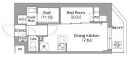 コンフォリア・リヴ大崎 207 間取り図