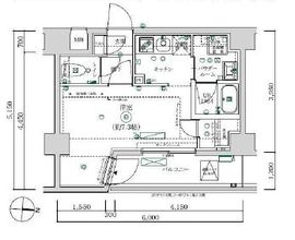 MAXIV武蔵新城TRE 6階 間取り図