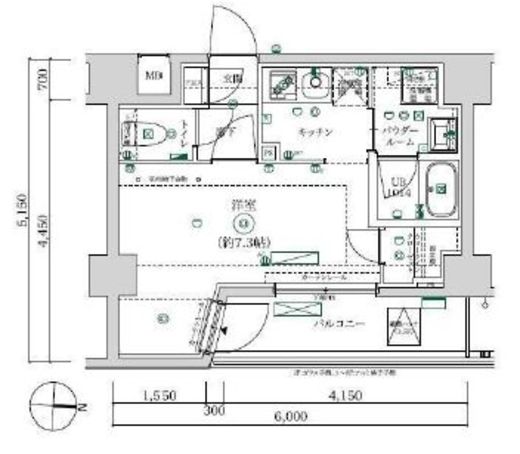 MAXIV武蔵新城TRE 5階 間取り図