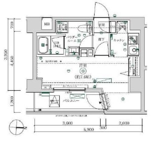 MAXIV武蔵新城TRE 3階 間取り図